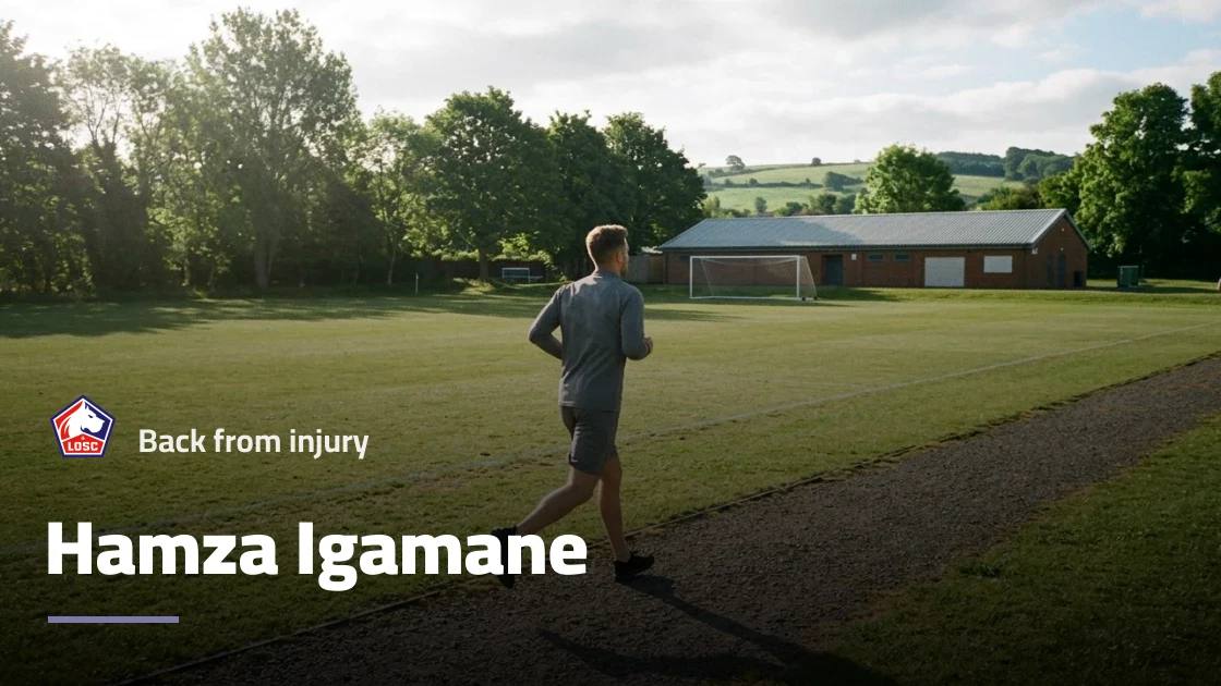 Hamza Igamane returns to training with Lille after recovering from knee injury