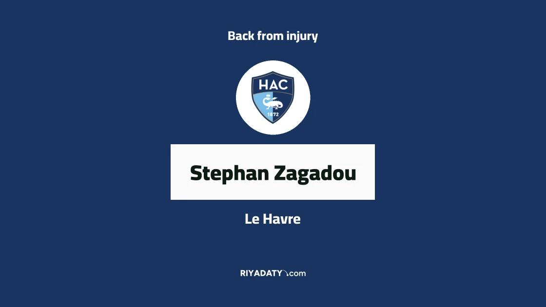 Zagadou returns to training with Le Havre after absence due to knee injury