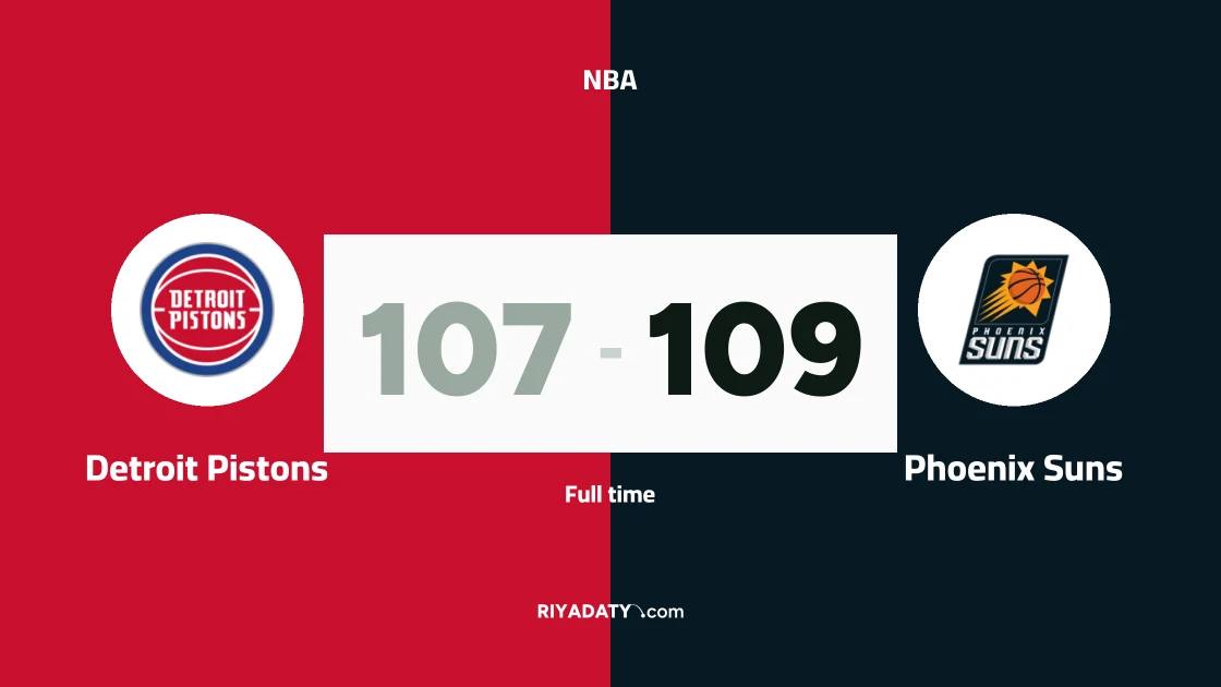 Phoenix Suns beat Detroit Pistons 109-107 in NBA