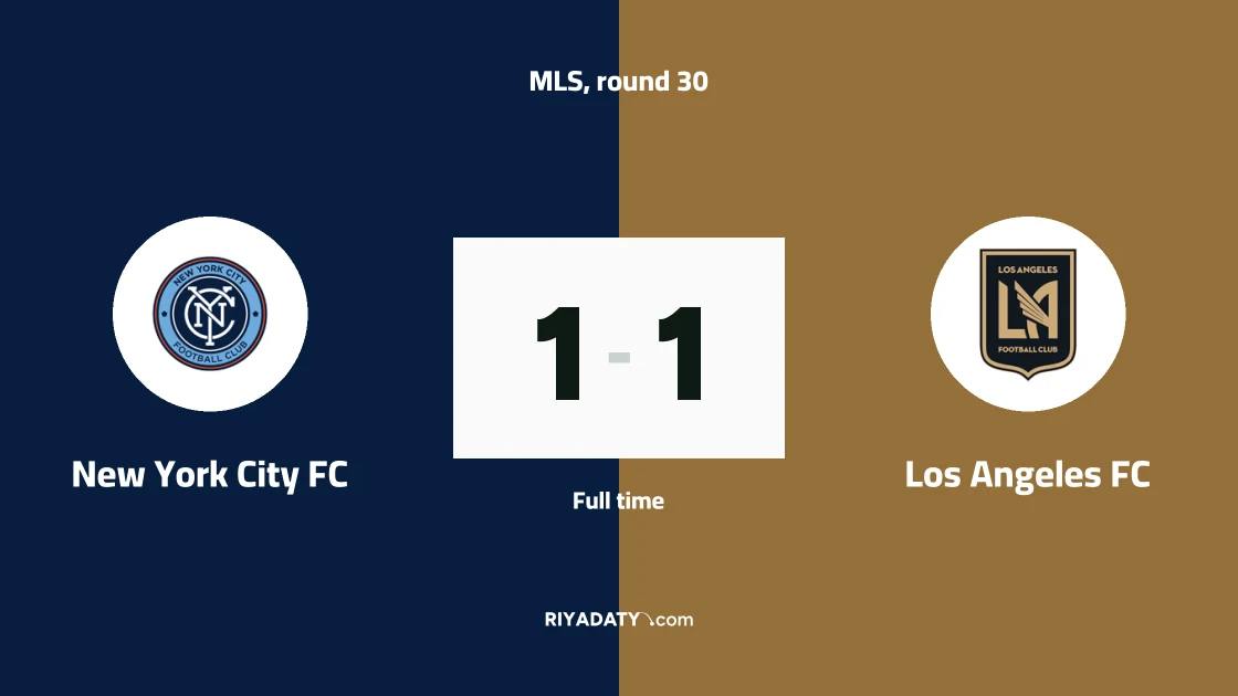 New York City FC draw 1-1 with Los Angeles FC in MLS