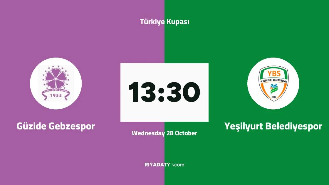 Güzide Gebzespor host Yeşilyurt Belediyespor in round 3 of Türkiye Kupası