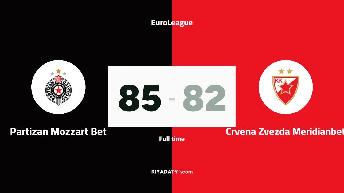 Partizan Mozzart Bet beat Crvena Zvezda Meridianbet 85-82 in the EuroLeague