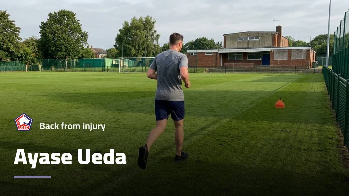 Ayase Ueda returns to training with Lille after recovering from foot injury