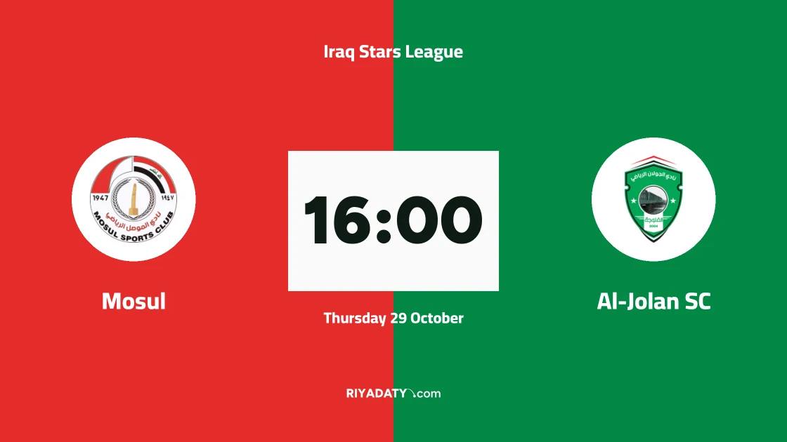 Mosul host Al-Jolan SC in Round 12 of the Iraq Stars League