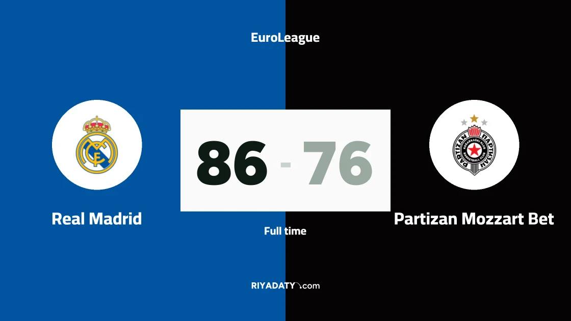 Real Madrid beat Partizan 86-76 in EuroLeague round 4