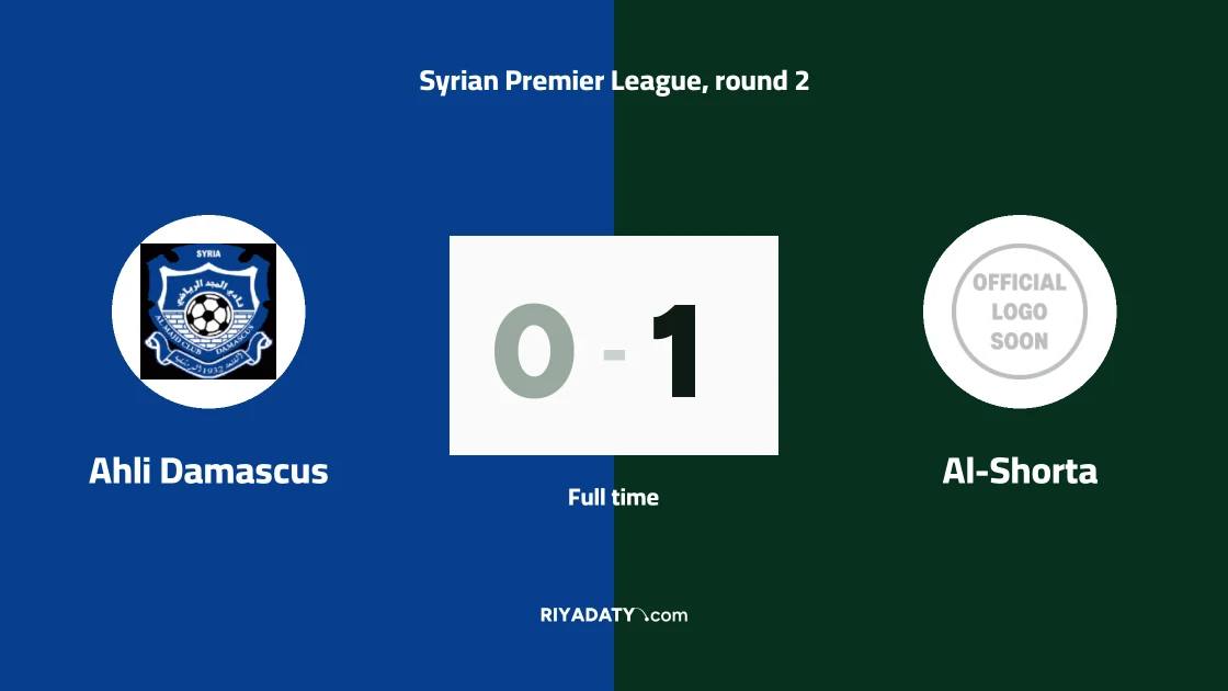 Al-Shorta beat Ahli Damascus with a late winner in stoppage time
