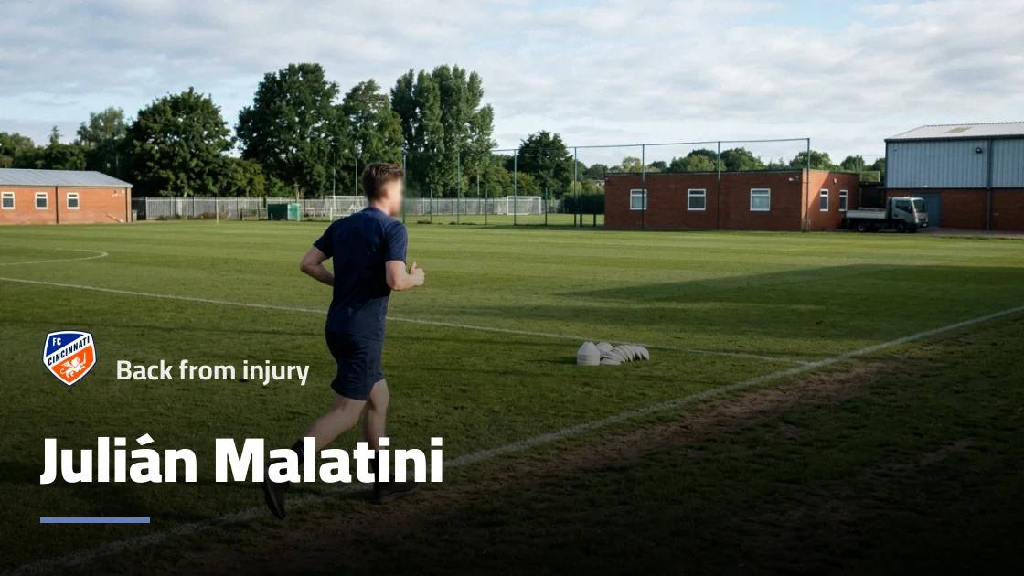 Malatini returns to training with Cincinnati after recovering from thigh injury