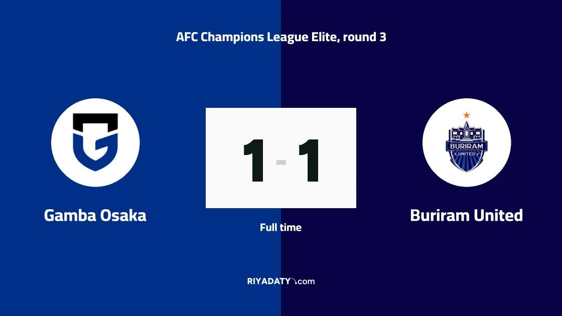 Gamba Osaka draw 1-1 with Buriram United in AFC Champions League Elite