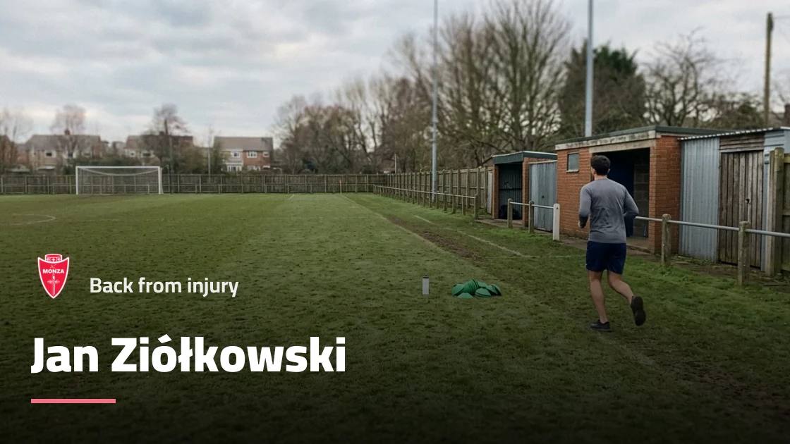 Ziółkowski returns to training with Monza after foot injury