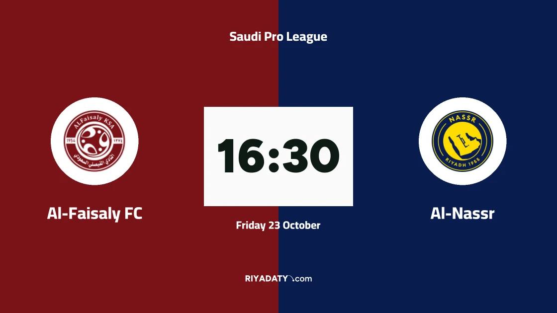 Al-Faisaly host Al-Nassr in Round 11 of the Saudi Pro League
