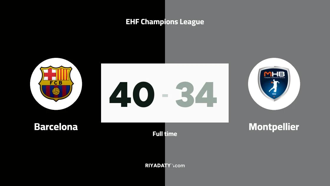 Barcelona secure fifth straight win in EHF Champions League handball by beating Montpellier