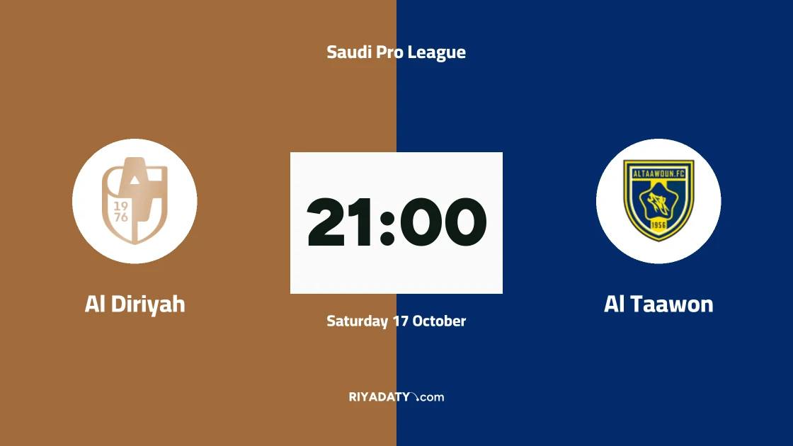 Al Diriyah to host Al Taawon in Round 9 of the Saudi Pro League
