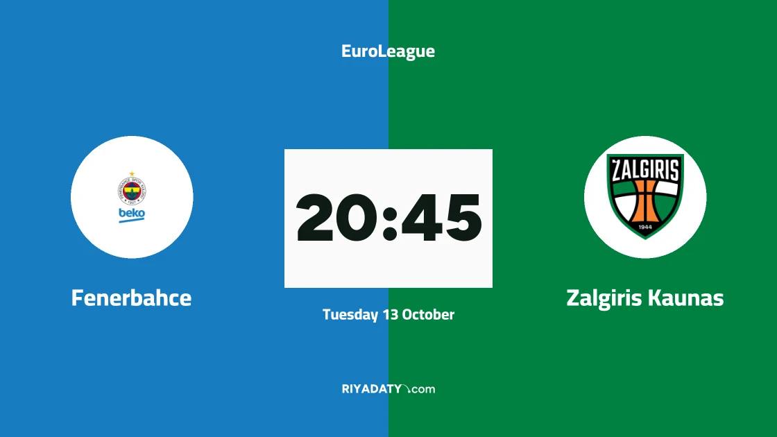 Fenerbahce host Zalgiris Kaunas in Round 5 of the EuroLeague basketball