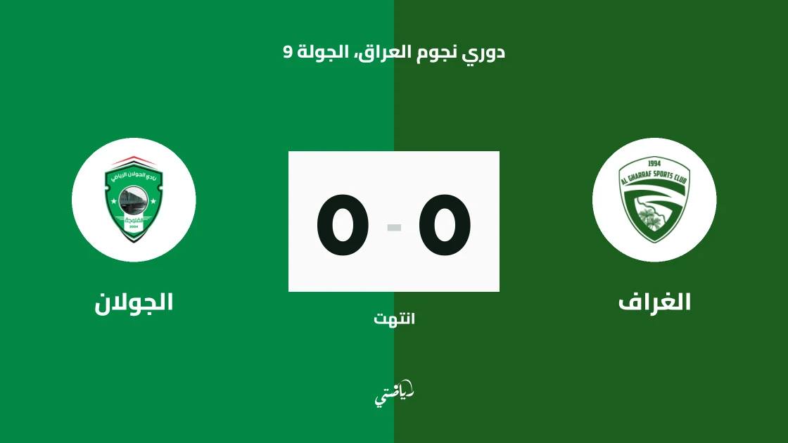 تعادل سلبي بين الغراف والجولان في دوري نجوم العراق رغم طرد لاعبين من الغراف