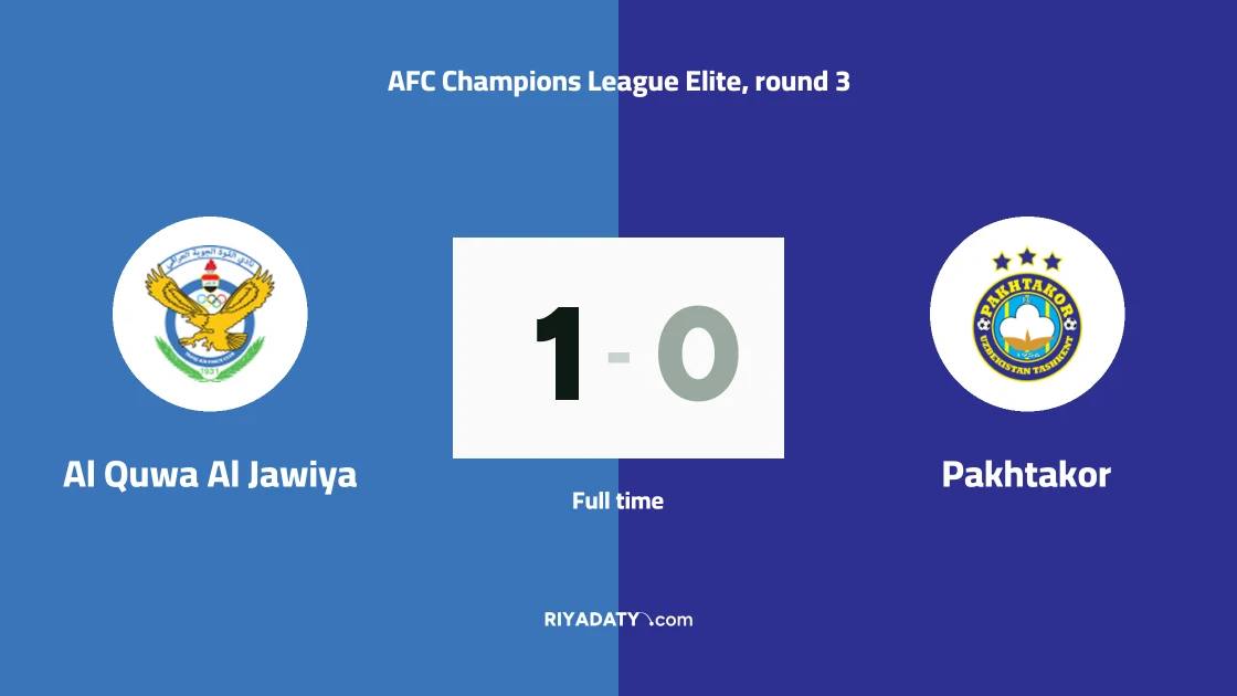 Al Quwa Al Jawiya beat Pakhtakor 1-0 in AFC Champions League Elite