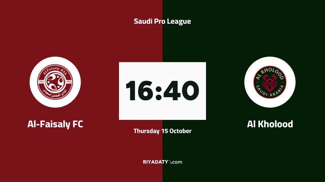 Al-Faisaly host Al Kholood in Round 9 of the Saudi Pro League