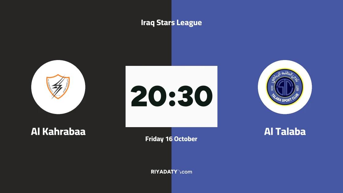 Al Kahrabaa host Al Talaba in Matchday 10 of the Iraq Stars League