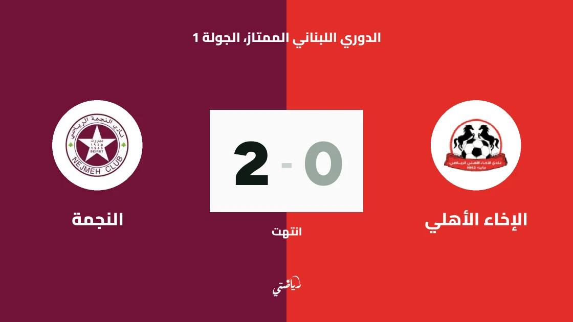النجمة يفوز على الإخاء الأهلي بثنائية جبادموسي في افتتاح الدوري اللبناني الممتاز