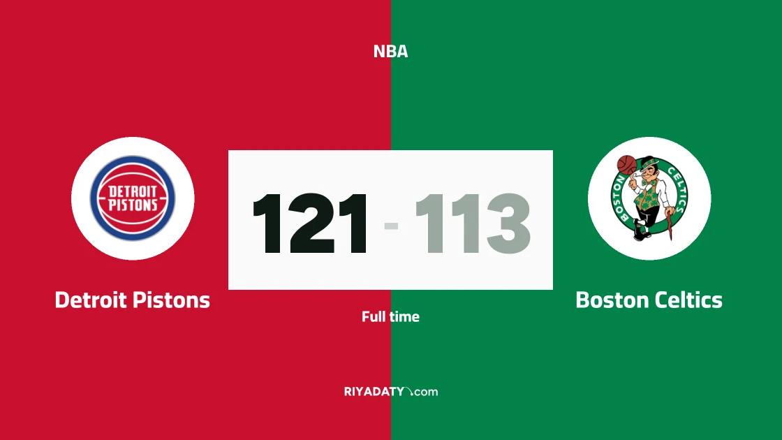 Detroit Pistons beat Boston Celtics 121-113 in NBA