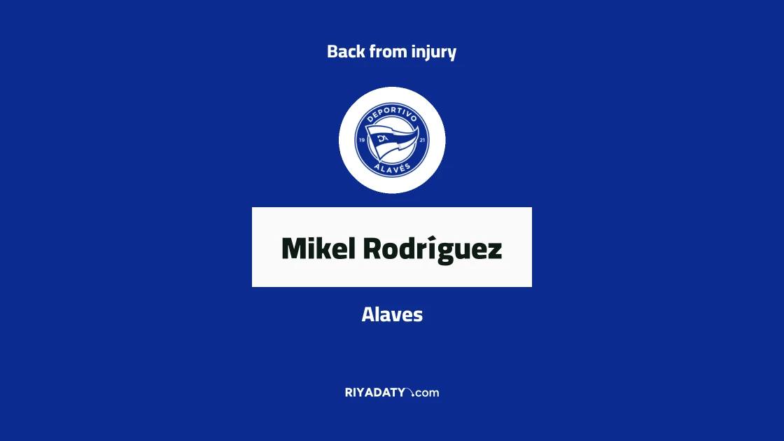 Mikel Rodríguez returns to Alaves squad after ankle injury absence