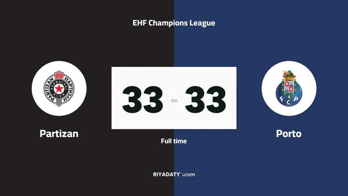 Exciting draw between Partizan and Porto 33-33 in the EHF Champions League