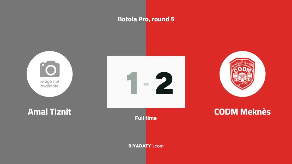 CODM Meknès beat Amal Tiznit 2-1 in Botola Pro