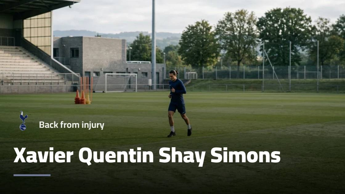 Simons returns to Tottenham training after recovering from knee injury