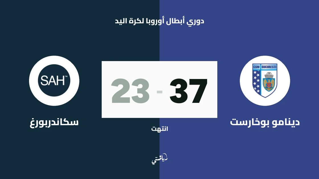 دينامو بوخارست يسحق سكاندربورغ 37-23 في دوري أبطال أوروبا لكرة اليد