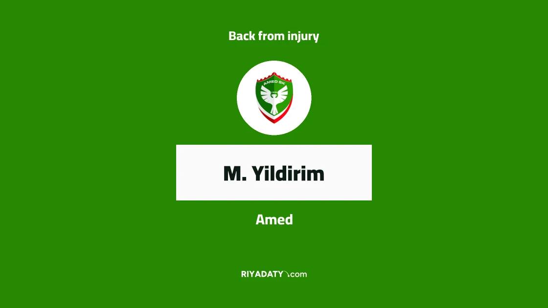 Yildirim returns to Amed squad after recovering from muscle injury