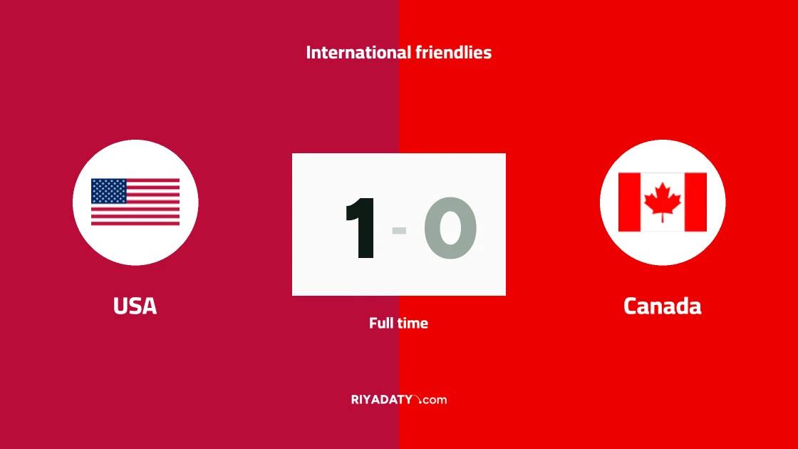 USA beat Canada 1-0 in international friendly