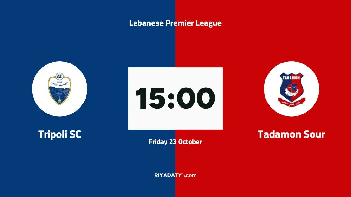 Tripoli host Tadamon Sour in top-of-the-table clash in Matchday 4 of the Lebanese Premier League