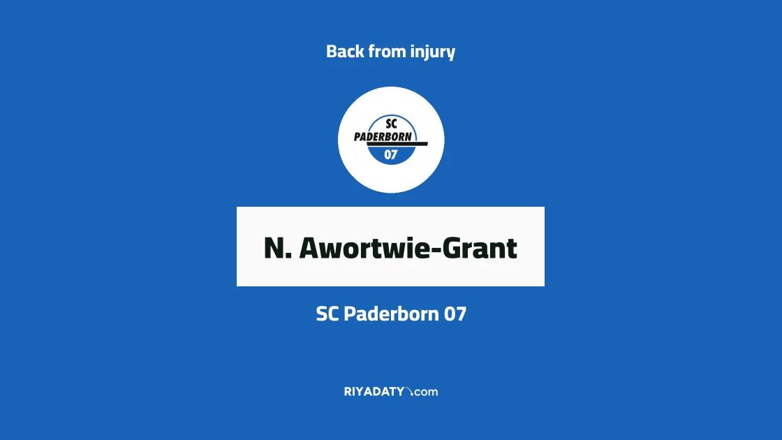 Awortwie-Grant returns to Paderborn squad after injury absence