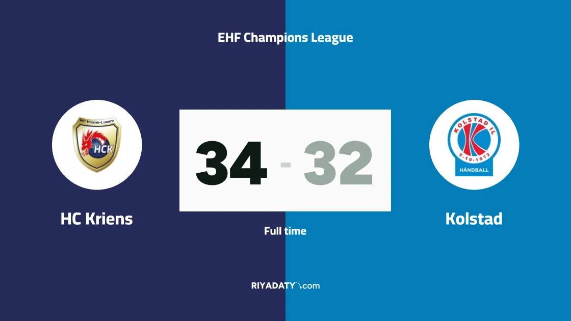 HC Kriens beat Kolstad 34-32 in EHF Champions League handball