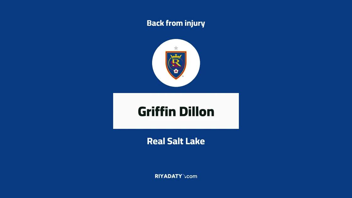 Griffin Dillon returns to training with Real Salt Lake after recovering from foot injury
