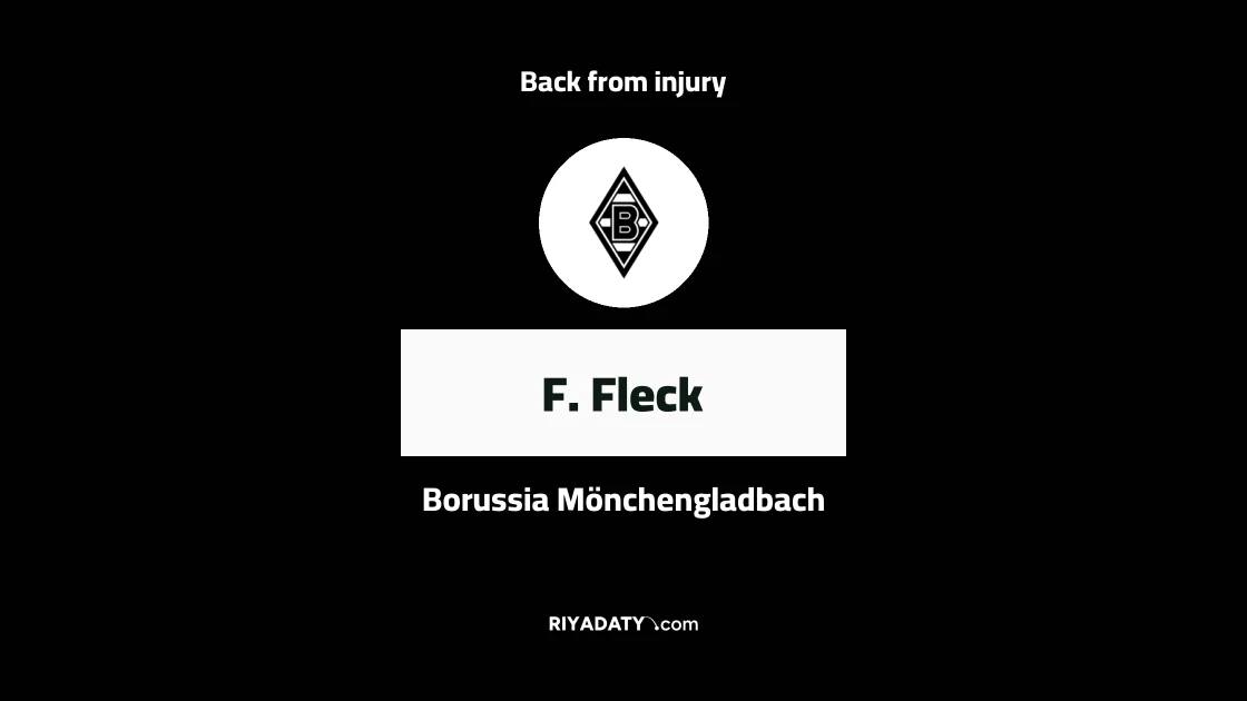 Fleck returns to full fitness after muscle injury with Borussia Mönchengladbach