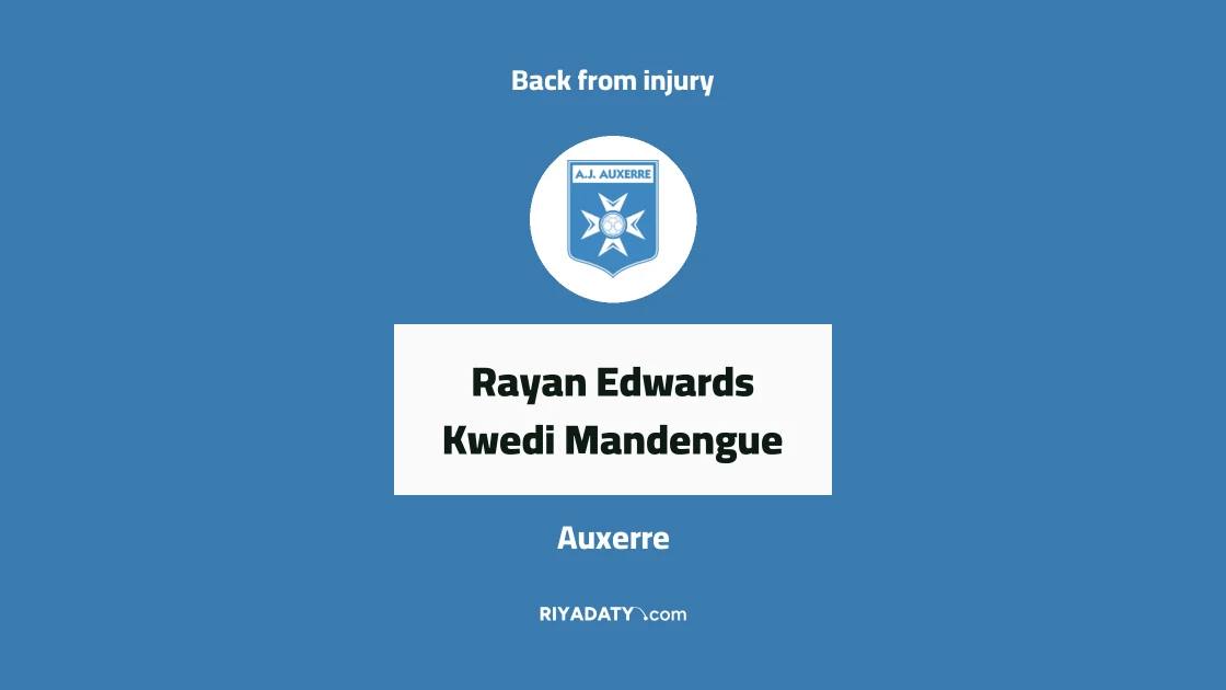 Rayan Edwards Kwedi Mandengue returns to training with Auxerre after muscle injury