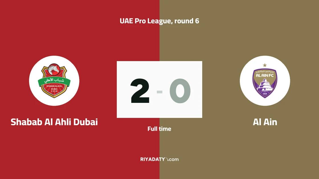 Shabab Al Ahli beat Al Ain 2-0 in UAE Pro League