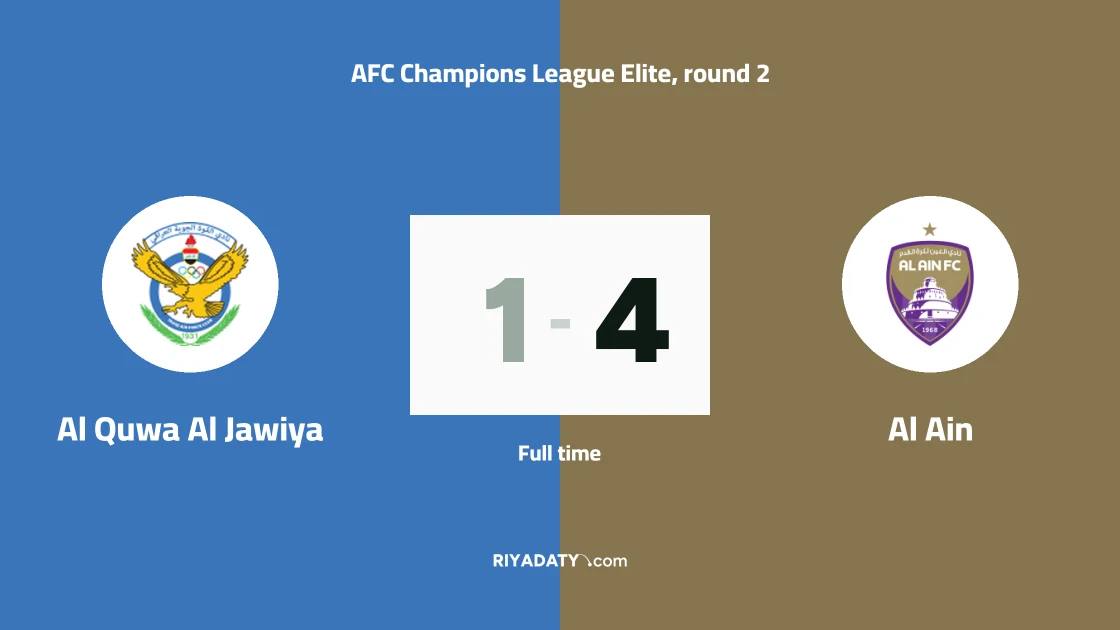Al Ain Thrash Al Quwa Al Jawiya 4-1 in the AFC Champions League Elite