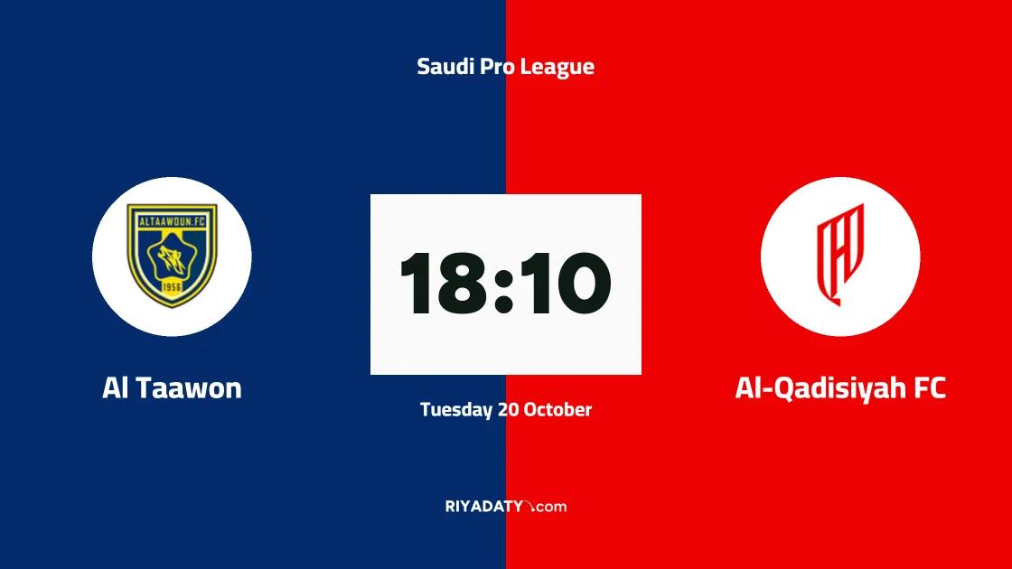 Al Taawon host Al-Qadisiyah FC in round 10 of the Saudi Pro League