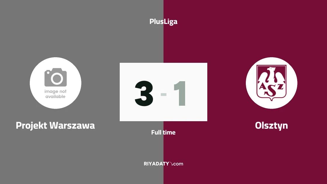 Projekt Warszawa beat Olsztyn 3-1 in PlusLiga