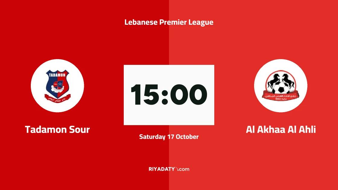Tadamon Sour host Al Akhaa Al Ahli in Round 3 of the Lebanese Premier League
