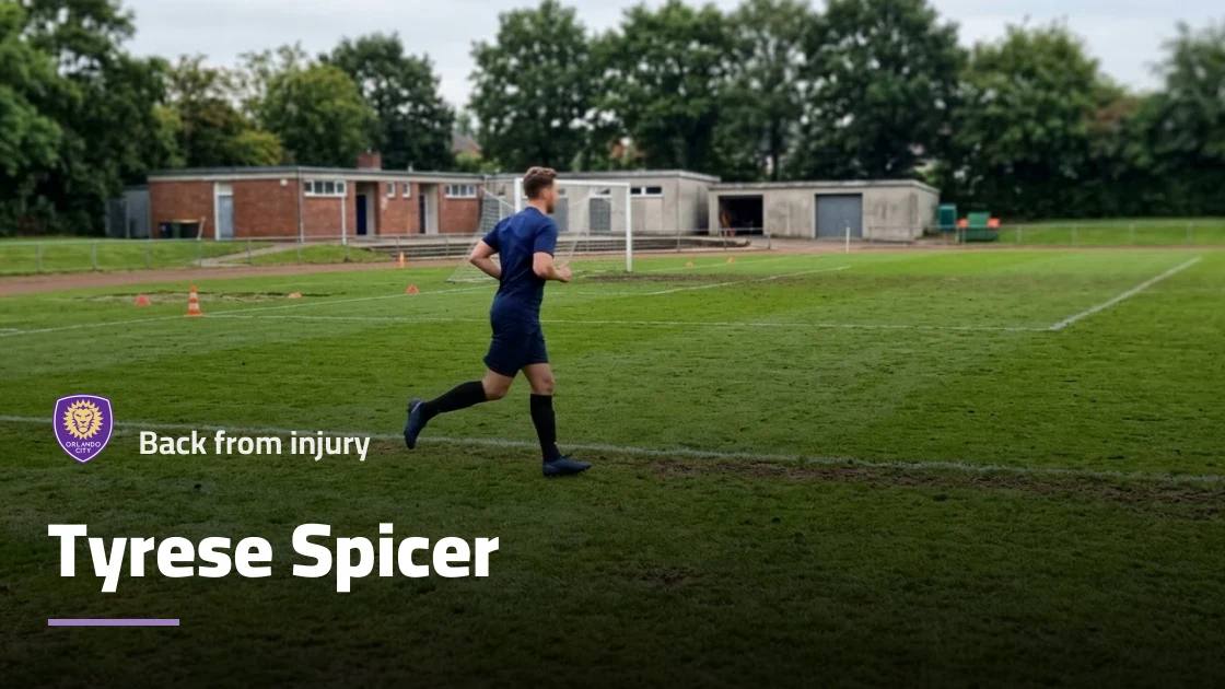 Tyrese Spicer returns to training with Orlando City after recovering from foot injury