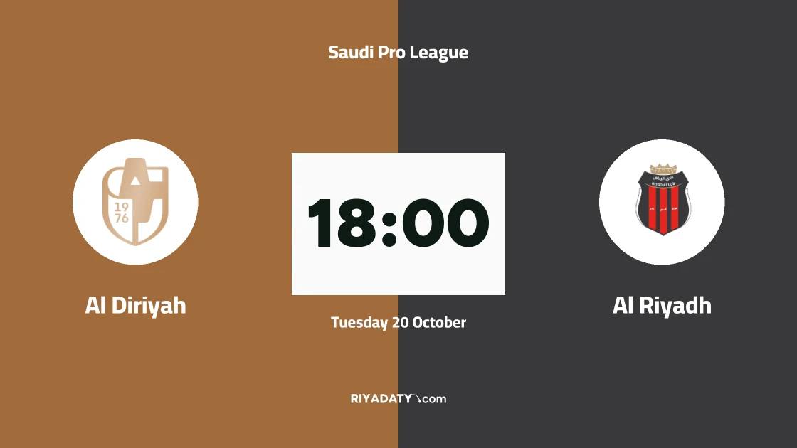 Al Diriyah to host Al Riyadh in Round 10 of the Saudi Pro League