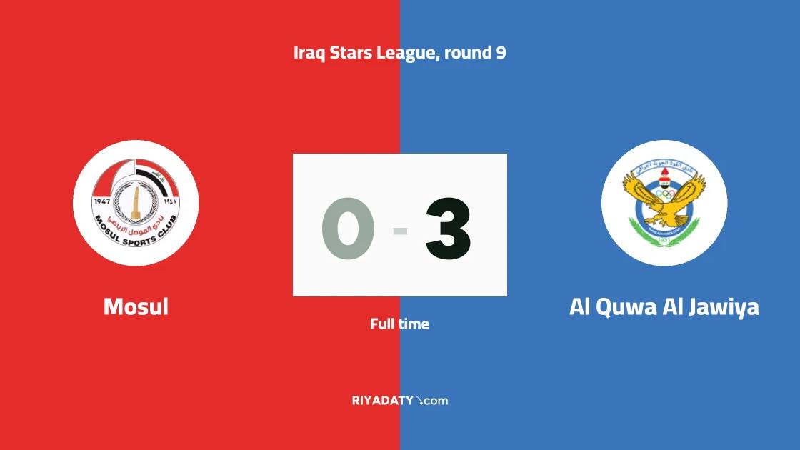 Al Quwa Al Jawiya thrash Mosul 3-0 in Iraq Stars League