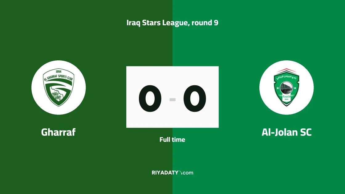 Goalless draw between Gharraf and Al-Jolan SC in Iraq Stars League despite two Gharraf players sent off