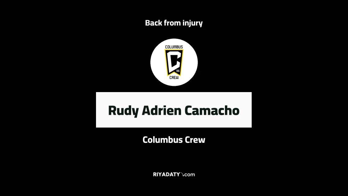 Rudy Camacho returns to training with Columbus Crew after chest injury absence