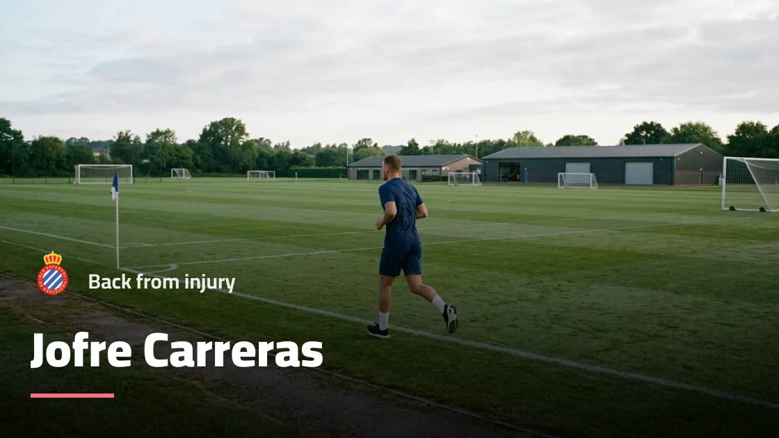 Carreras returns to training with Espanyol after recovering from thigh injury