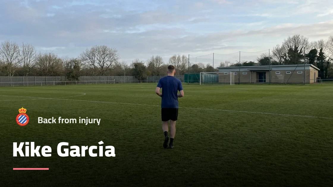 Kike García recovers from hamstring injury and returns to Espanyol squad