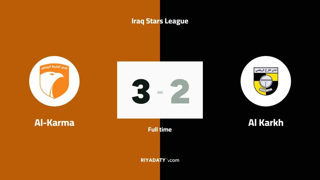 Al-Karma secures sixth consecutive win by beating Al Karkh 3-2