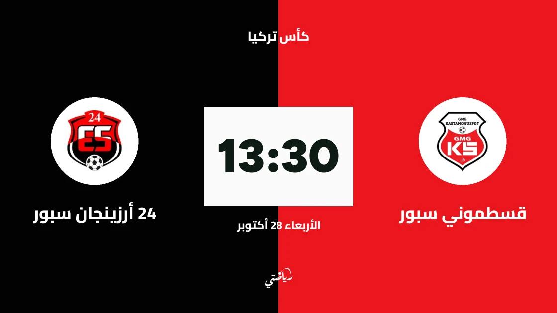 قسطموني سبور يستضيف 24 أرزينجان سبور في الجولة الثالثة من كأس تركيا